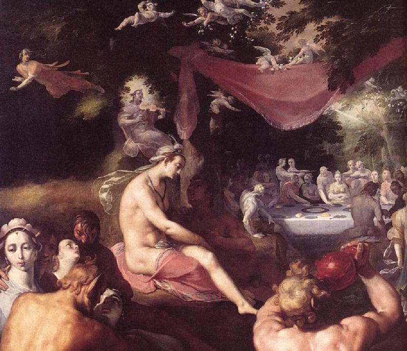 CORNELIS VAN HAARLEM The Wedding of Peleus and Thetis (detail) dfg china oil painting image